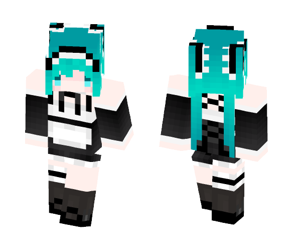 Miku Maid - Female Minecraft Skins - image 1