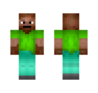 Old bald man in green shirt - Male Minecraft Skins - image 2