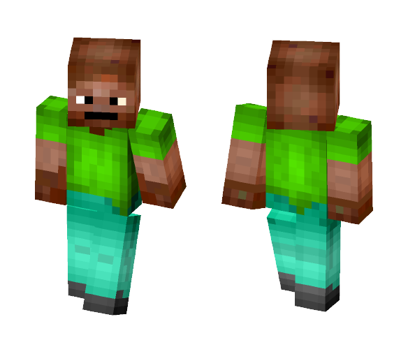 Download Free Old bald man in green shirt Skin for Minecraft image 1 Old bald man in green shirt - Male Minecraft Skins - image 1