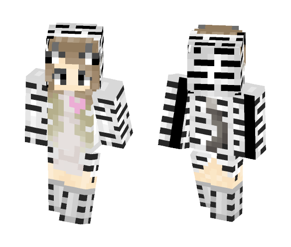 Light Gray Cat Girl - Cat Minecraft Skins - image 1