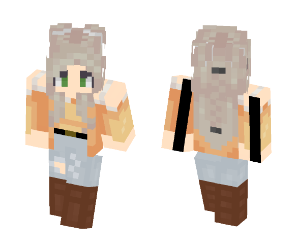 Orange Sweater - Female Minecraft Skins - image 1