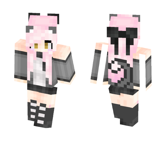 Download Free Neko Girl Skin for Minecraft image 1 Neko Girl - Girl Minecraft Skins - image 1