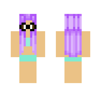 Claire in a swimsuit