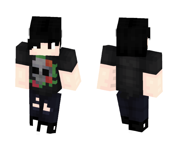 Skull Shirt ~ Emo - Male Minecraft Skins - image 1