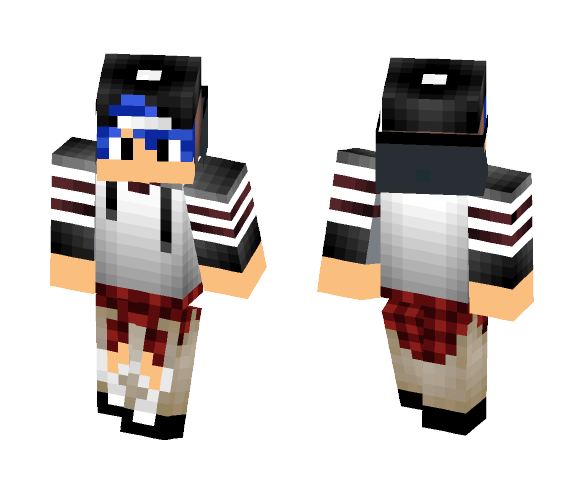BlueHairSkaterBoy - Male Minecraft Skins - image 1