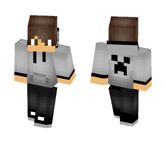 GreyCreeperHoodz - Male Minecraft Skins - image 1