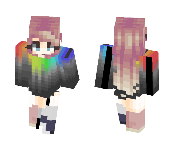 Spilled Ink. {ＢＯＹＩＳＨ} - Female Minecraft Skins - image 1