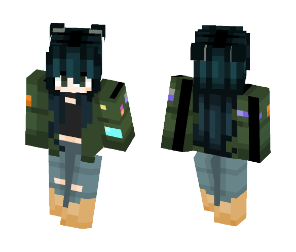 Download Free Tumblr Army Girl Skin for Minecraft image 1 Tumblr Army Girl - Girl Minecraft Skins - image 1