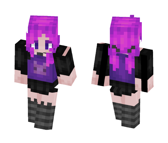 Download Free Bright Punk Bunny Girl Skin for Minecraft image 1 Bright Punk Bunny Girl - Girl Minecraft Skins - image 1