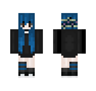 Blue hair girl o; - Color Haired Girls Minecraft Skins - image 2