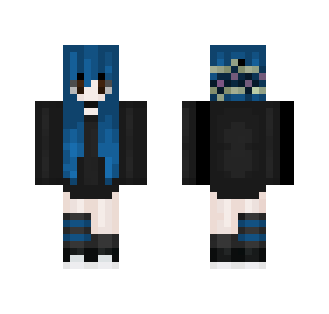 Blue hair girl o;