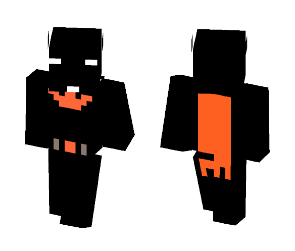 Batman beyond bat-suit with cape v2 - Batman Minecraft Skins - image 1