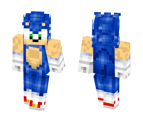Download Free Sonic Skin for Minecraft image 1 Sonic - Male Minecraft Skins - image 1