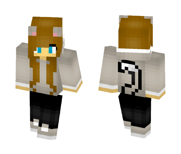 Cat Hoodie Girl - Cat Minecraft Skins - image 1