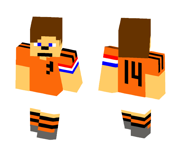 Johan Crujiff (Netherlands, 1974) - Male Minecraft Skins - image 1