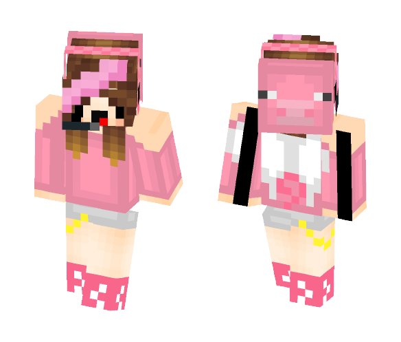 Derpy Pig Girl - Girl Minecraft Skins - image 1
