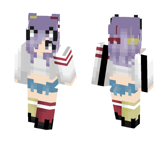 Download Free Oc- Jiji | Neko Girl Skin for Minecraft image 1 Oc- Jiji | Neko Girl - Girl Minecraft Skins - image 1