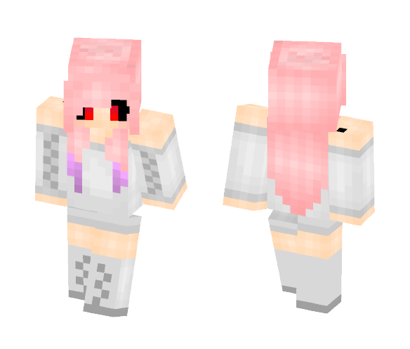 Pink Haired Ghoul Girl/First Skin! - Color Haired Girls Minecraft Skins - image 1