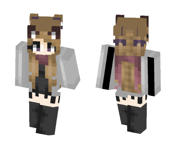 Download Free Oc- Artemis | Wolf Girl Skin for Minecraft image 1 Oc- Artemis | Wolf Girl - Girl Minecraft Skins - image 1