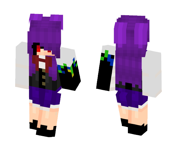 Download Free Withered Bonnie Girl ~(Human Fnaf)~ Skin for Minecraft image 1 Withered Bonnie Girl ~(Human Fnaf)~ - Girl Minecraft Skins - image 1
