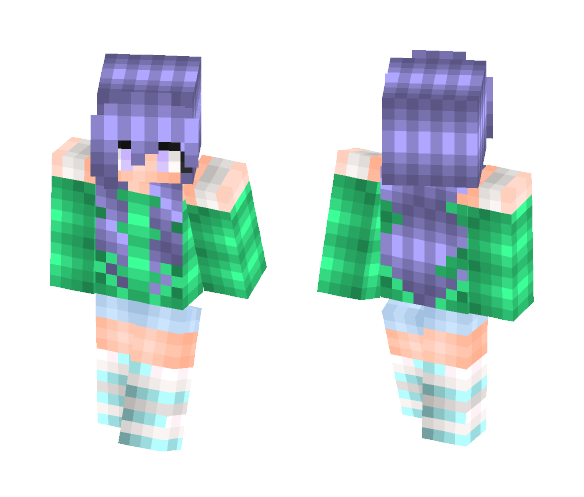 Purple Haired Anime Girl - Anime Minecraft Skins - image 1