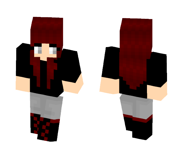 Download Free Goth Girl Skin for Minecraft image 1 Goth Girl - Girl Minecraft Skins - image 1