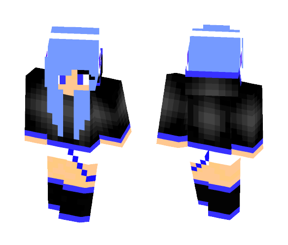 Download Free CherryPie blue gamer skin {Cherry} Skin for Minecraft image 1 CherryPie blue gamer skin {Cherry} - Female Minecraft Skins - image 1
