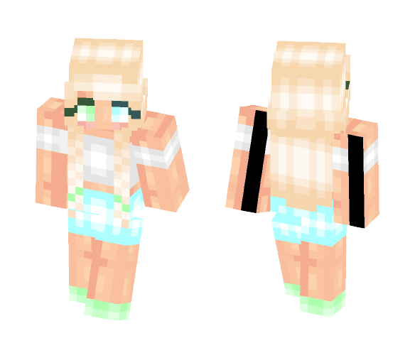 Download Free Blonde Sunshine Skin for Minecraft image 1 Blonde Sunshine - Female Minecraft Skins - image 1
