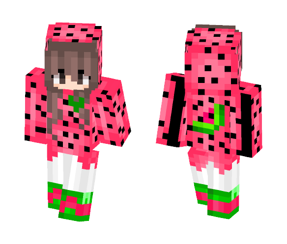 Download Free Watermelon Girl Skin for Minecraft image 1 Watermelon Girl - Girl Minecraft Skins - image 1