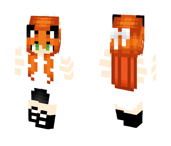 Ginger Cat Girl (Anime Girl) - Cat Minecraft Skins - image 1