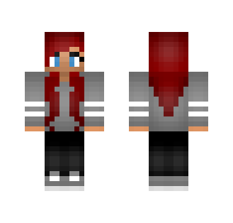Redhead Gray Shirt - Female Minecraft Skins - image 2