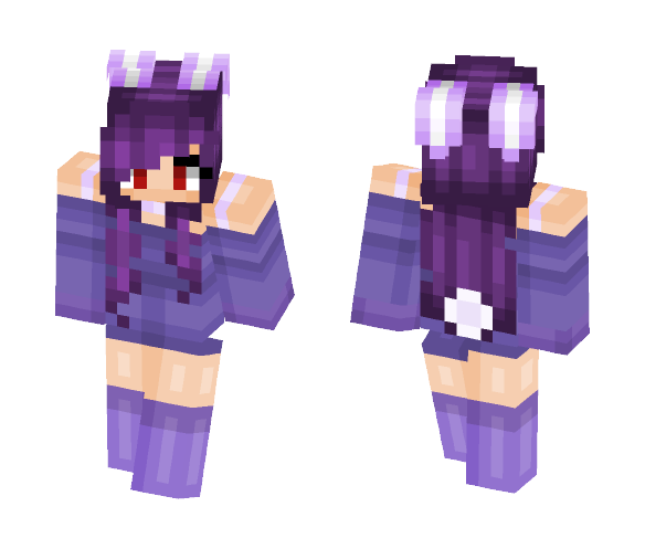 Download Free BonBon Girl (Fnaf 1 Bonnie Skin) Skin for Minecraft image 1 BonBon Girl (Fnaf 1 Bonnie Skin) - Girl Minecraft Skins - image 1