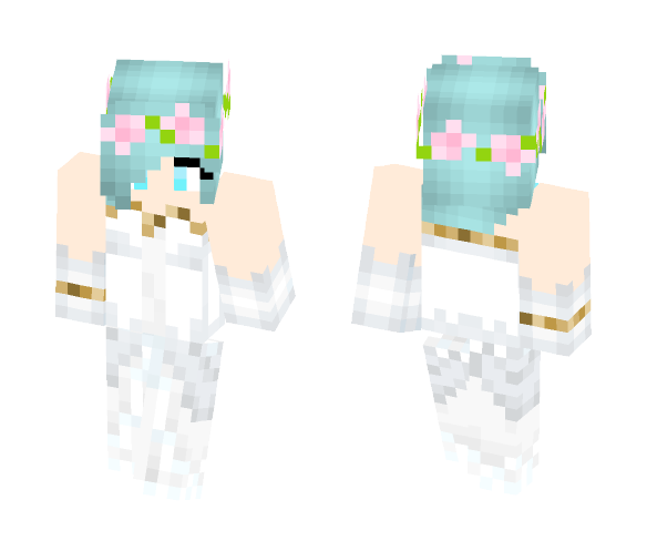 Download Free Katelyn in a Wedding Dress Skin for Minecraft image 1 Katelyn in a Wedding Dress - Female Minecraft Skins - image 1