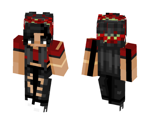 Tumblr Girl #4- Red - Girl Minecraft Skins - image 1