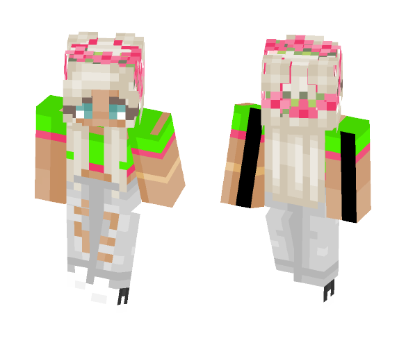 Download Free Tumblr Girl #3- Green Skin for Minecraft image 1 Tumblr Girl #3- Green - Girl Minecraft Skins - image 1