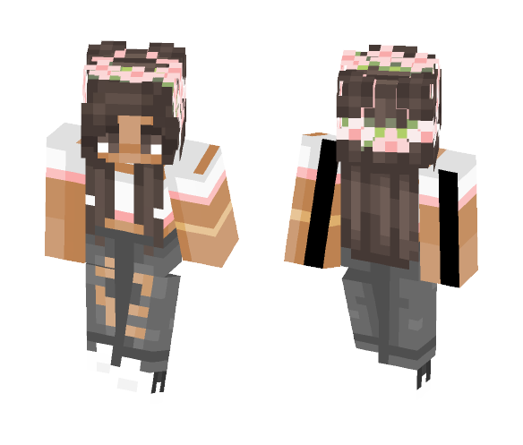 Download Free Tumblr GIrl #2- White Skin for Minecraft image 1 Tumblr GIrl #2- White - Girl Minecraft Skins - image 1