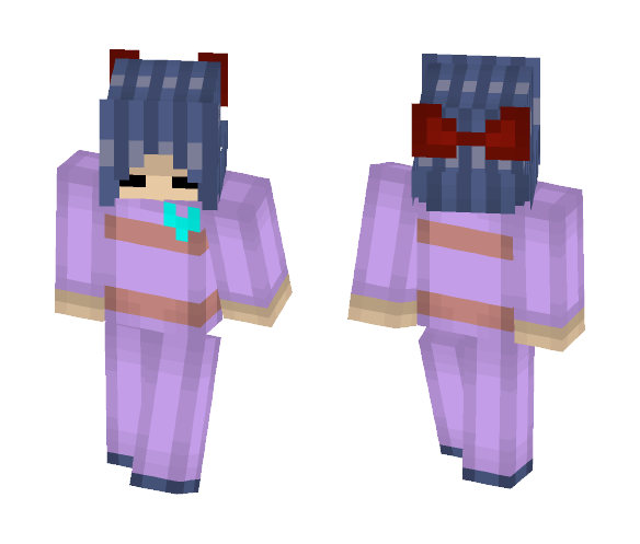 Undertale patience/cyan soul - Female Minecraft Skins - image 1