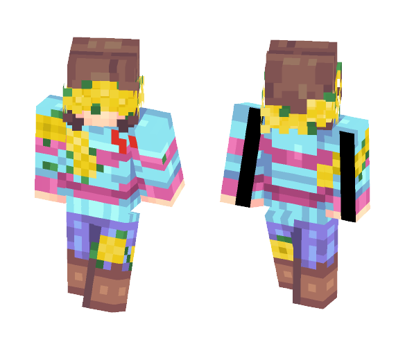 Frisk - Flowertale - Interchangeable Minecraft Skins - image 1