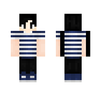 Blue and White Stripes - Male Minecraft Skins - image 2