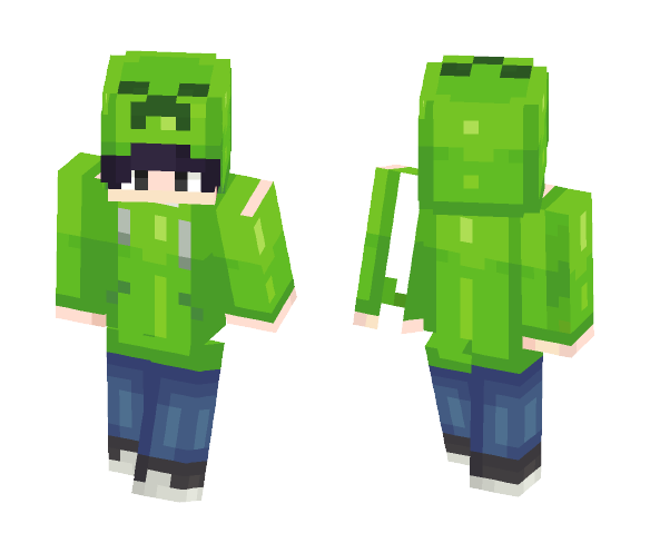 _Blank_ - Creeper Hoodie - Male Minecraft Skins - image 1