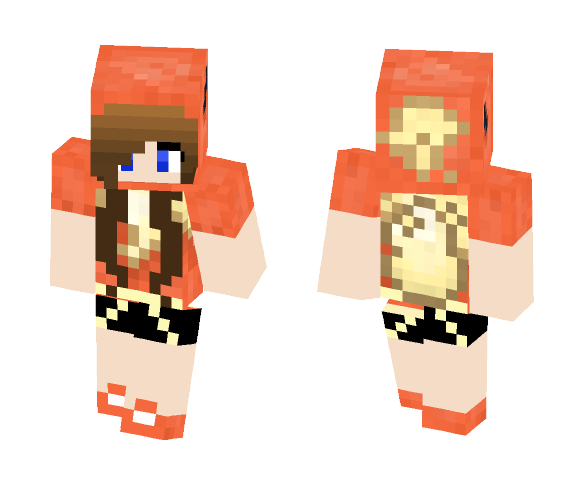 Download Free Flareon Girl Skin for Minecraft image 1 Flareon Girl - Girl Minecraft Skins - image 1