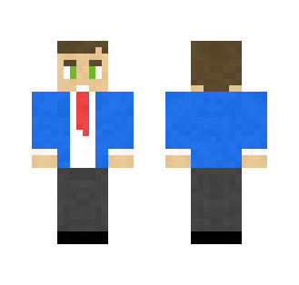 Business man in blue blazer jacket