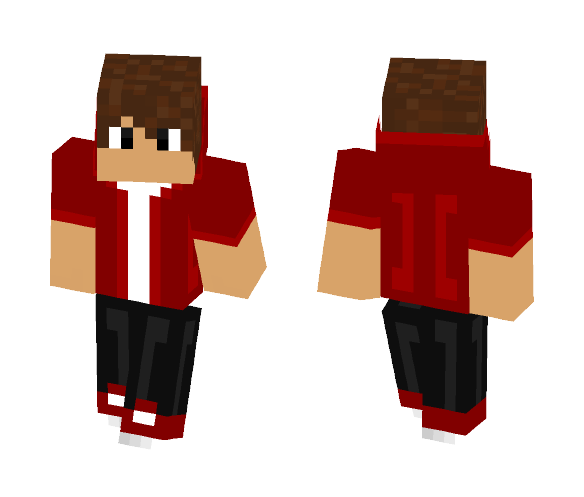 Red Hoodie - Male Minecraft Skins - image 1