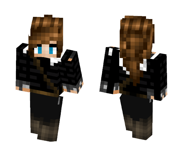 White Necked Raven Girl - Girl Minecraft Skins - image 1