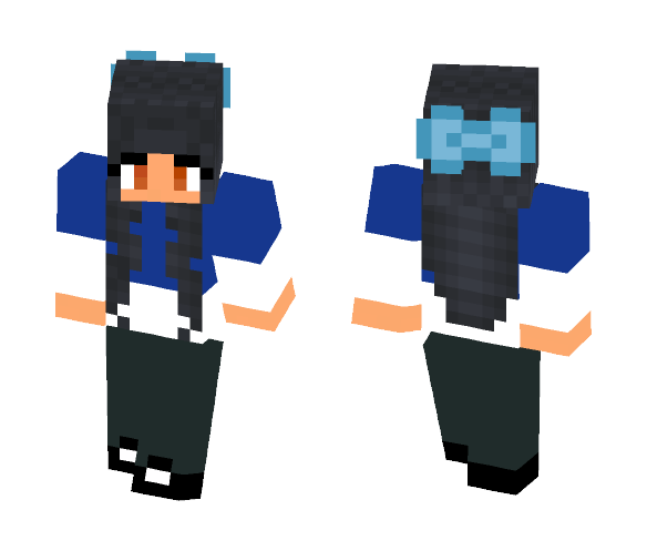 Aphmau on the street - Female Minecraft Skins - image 1