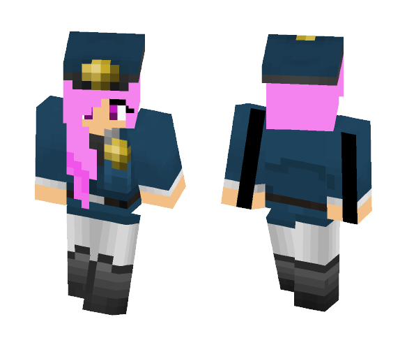 ❤Pink Haired Security Guard❤ - Female Minecraft Skins - image 1