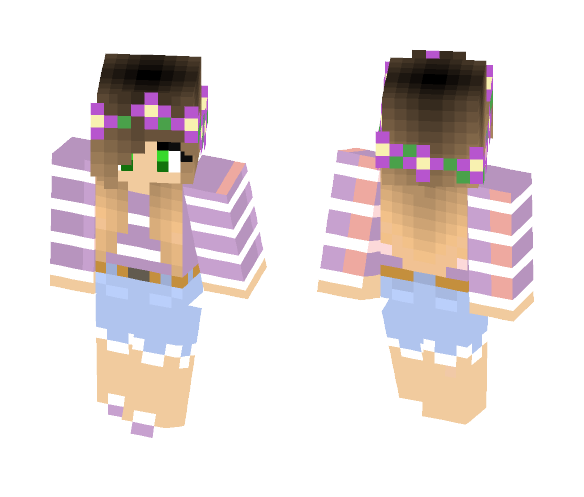 Download Free Purple casual girl Skin for Minecraft image 1 Purple casual girl - Girl Minecraft Skins - image 1