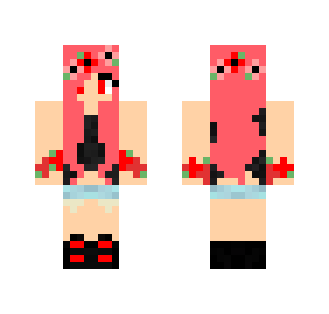 Aria Red Bloom {Cherry} - Female Minecraft Skins - image 2
