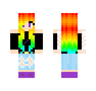 Neon rainbow girl
