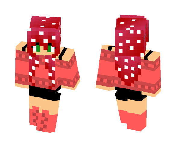 Flaky HTF [Cherry} - Female Minecraft Skins - image 1